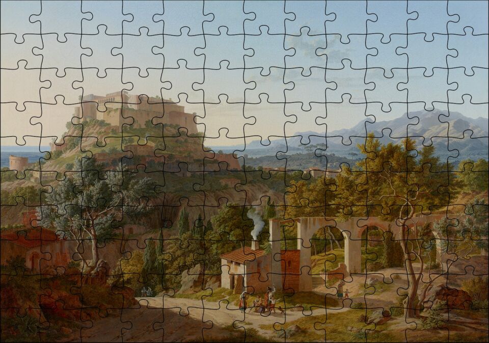 Massa Di Carrara Kalesi Puzzle Yapboz MDF Ahşap 120 Parça 24 cm X 34 cm