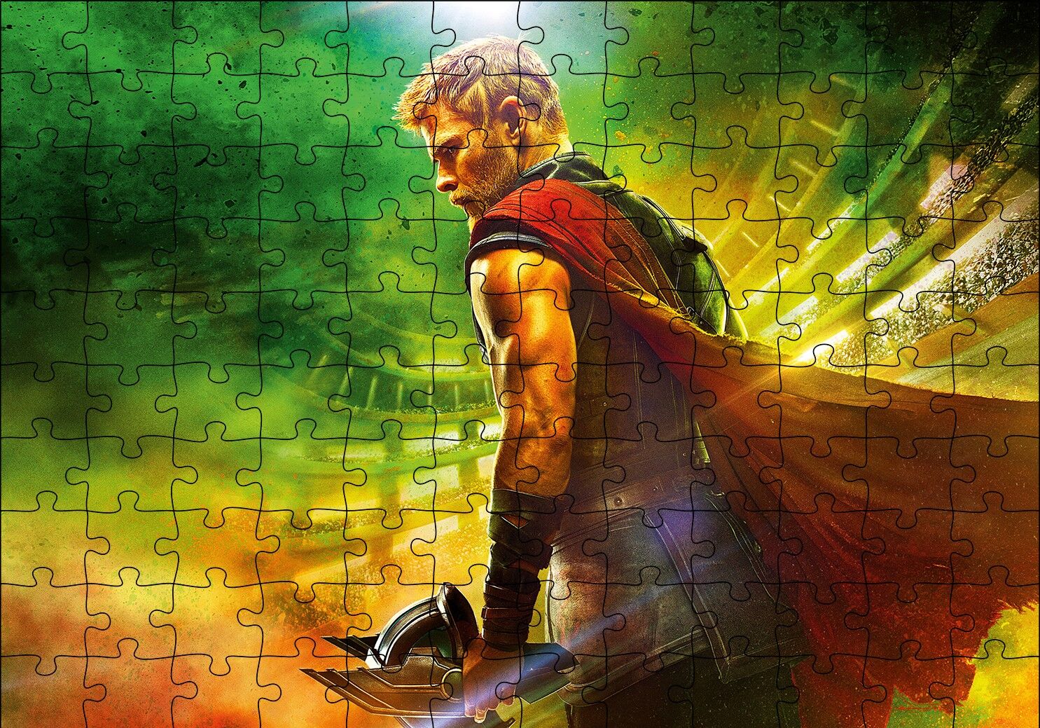 Thor Ragnarok Chris Hemsworth Arena Puzzle Yapboz MDF Ahşap