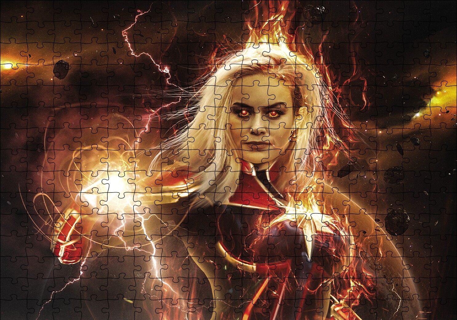 Brie Larson Görseli Puzzle Yapboz MDF Ahşap 255 Parça 34 cm X 49 cm