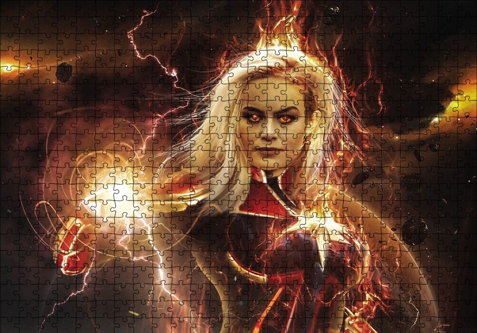 Brie Larson Görseli Puzzle Yapboz MDF Ahşap 500 Parça 49 cm X 68 cm