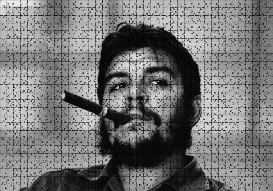 Che Guevara ve Purosu SB Puzzle Yapboz MDF Ahşap 1000 Parça 49 cm X 68 cm