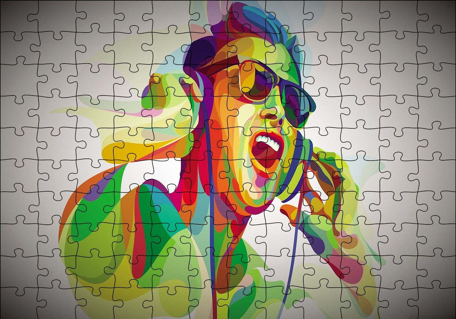 Renkli Dj Puzzle Yapboz MDF Ahşap 120 Parça 24 cm X 34 cm