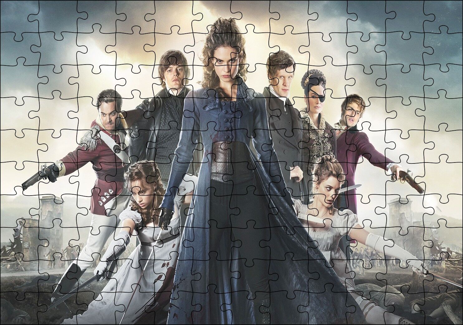 Aşk Gurur ve Zombiler Görseli Puzzle Yapboz MDF Ahşap 120 Parça 24 cm X 34 cm