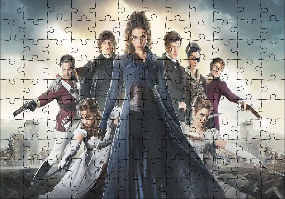 Aşk Gurur ve Zombiler Görseli Puzzle Yapboz MDF Ahşap 120 Parça 24 cm X 34 cm