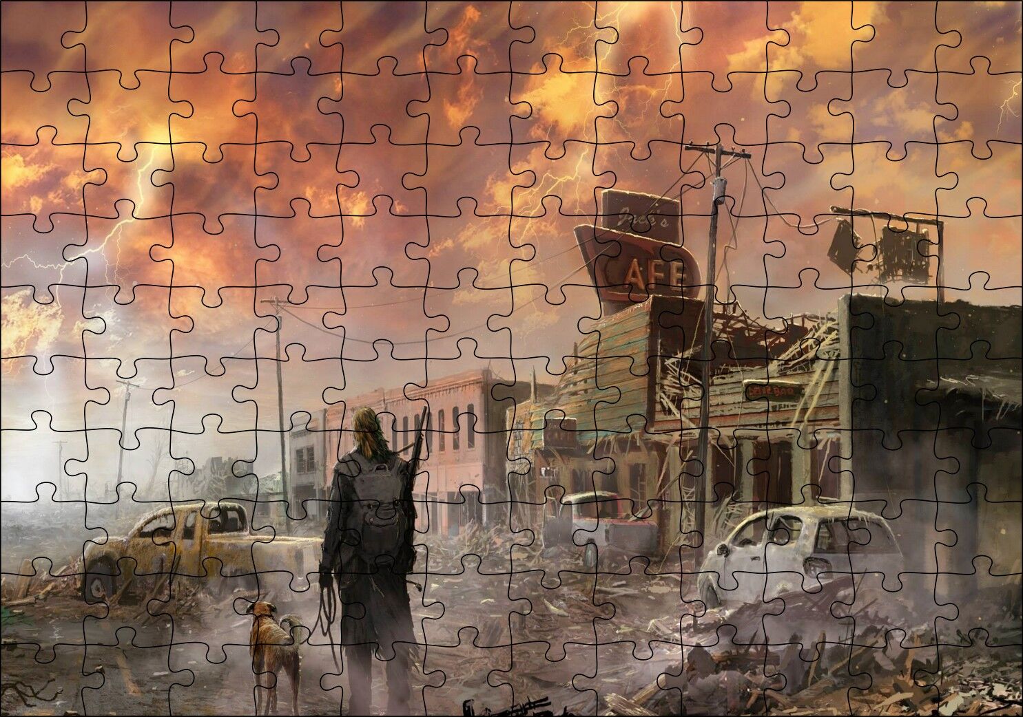 Apocalypse Oyun Görseli Puzzle Yapboz MDF Ahşap 120 Parça 24 cm X 34 cm