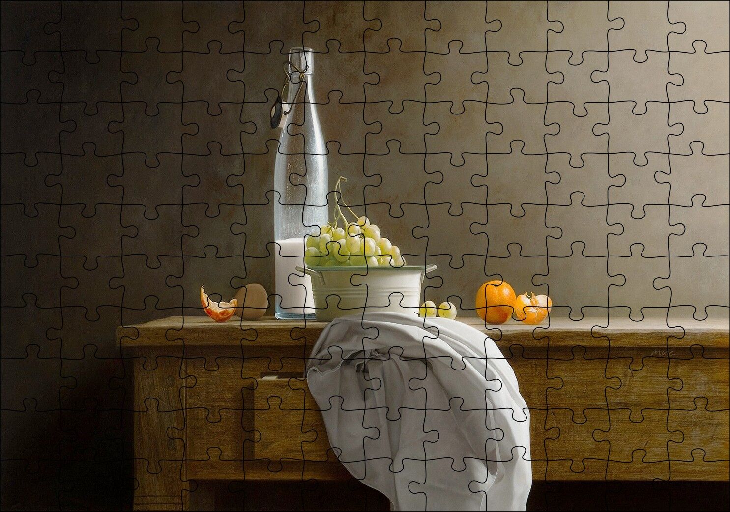 Modern Resim Sanat Fotoğrafçılığı Natürmort Görseli Puzzle Yapboz MDF Ahşap 120 Parça 24 cm X 34 cm