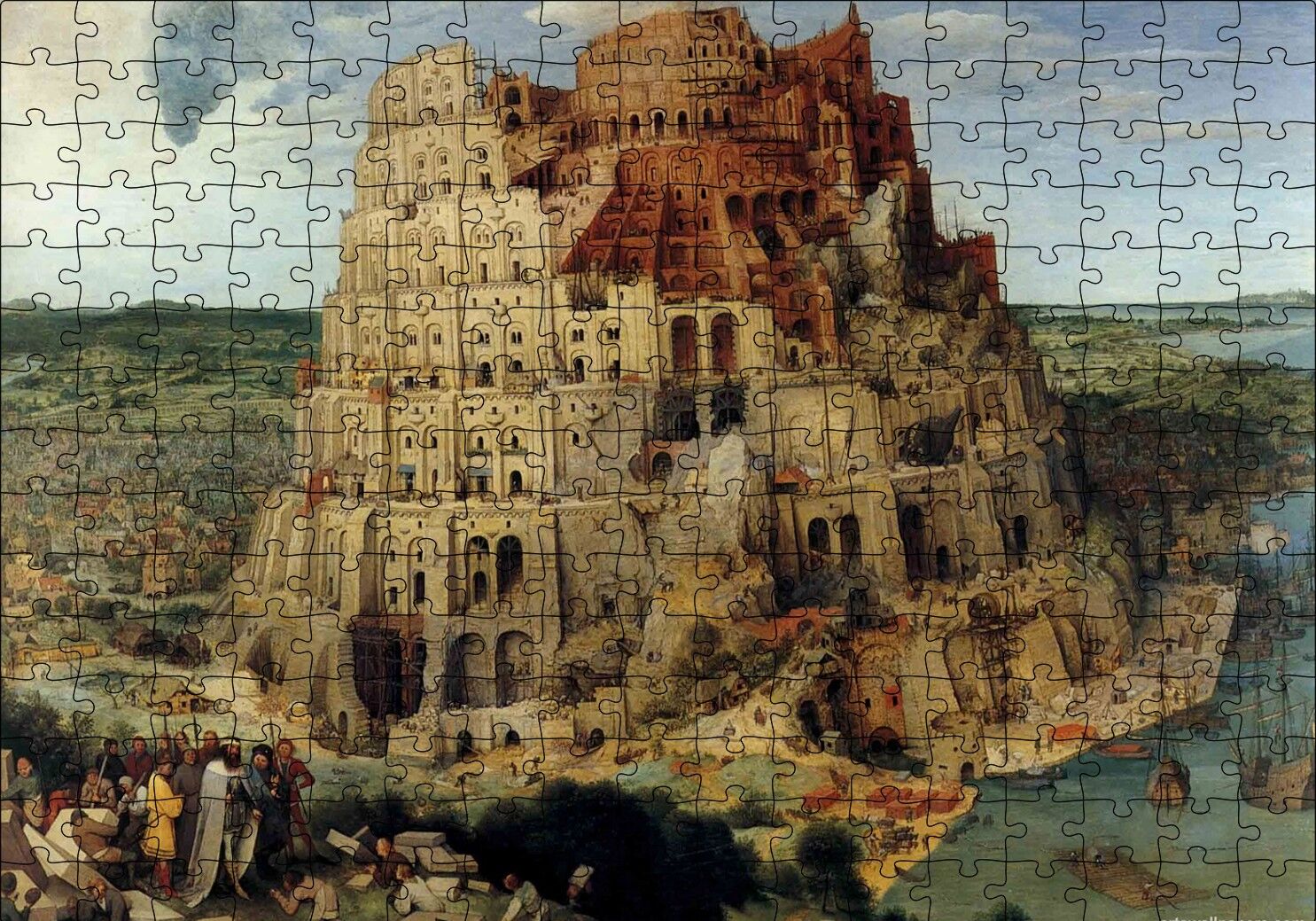 Babil Kulesi Puzzle Yapboz MDF Ahşap 255 Parça 34 cm X 49 cm