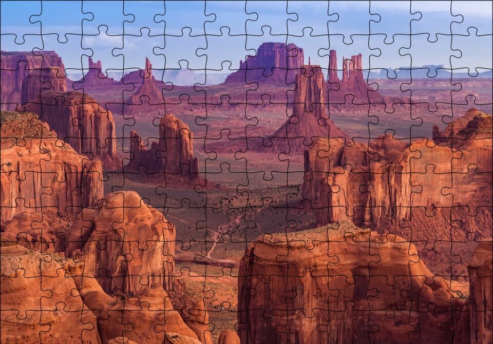 Utah Monument Vadisi Kumtaşları Puzzle Yapboz MDF Ahşap 120 Parça 24 cm X 34 cm