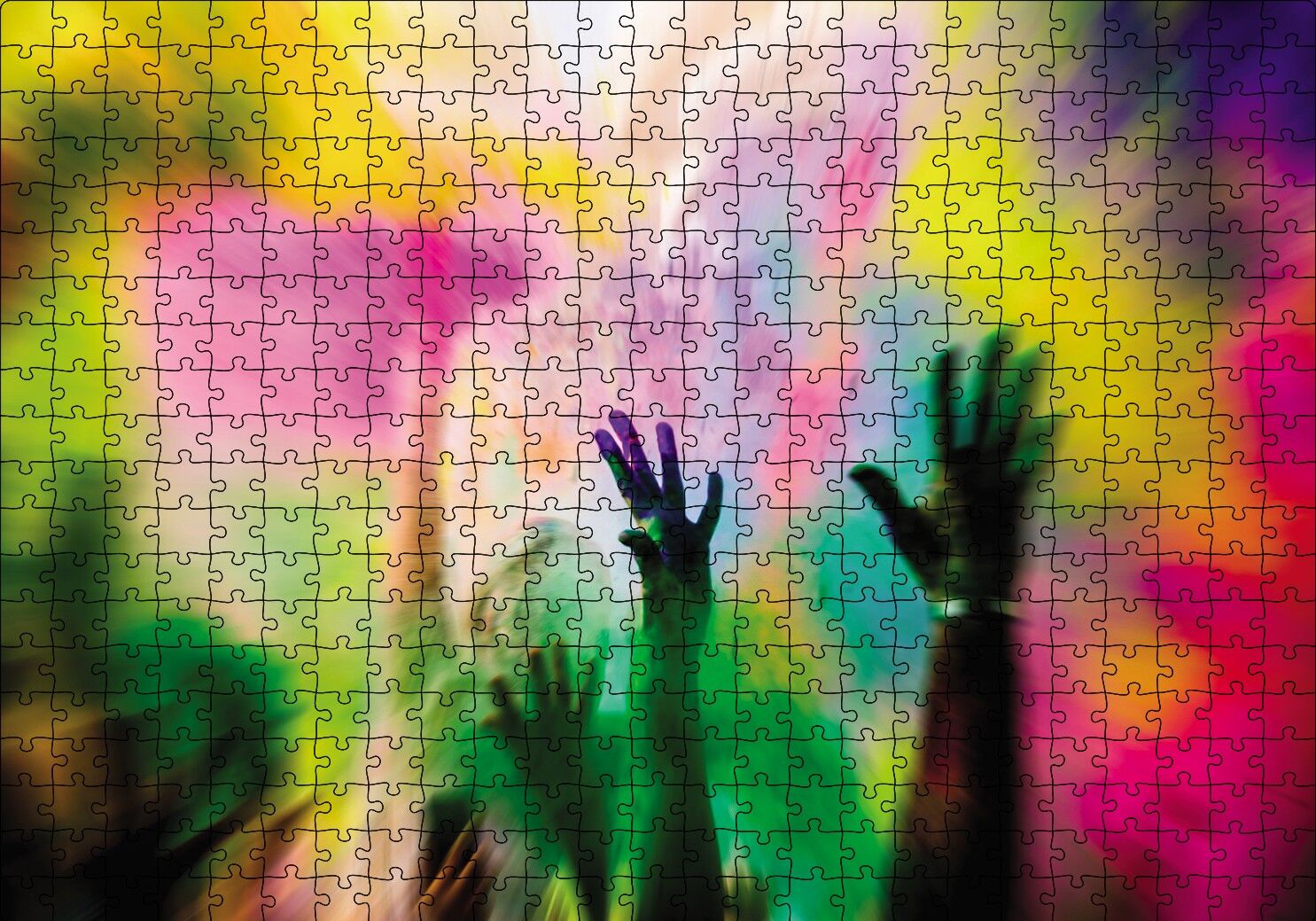 Renkli Eğlenceli Festival Puzzle Yapboz MDF Ahşap 500 Parça 49 cm X 68 cm