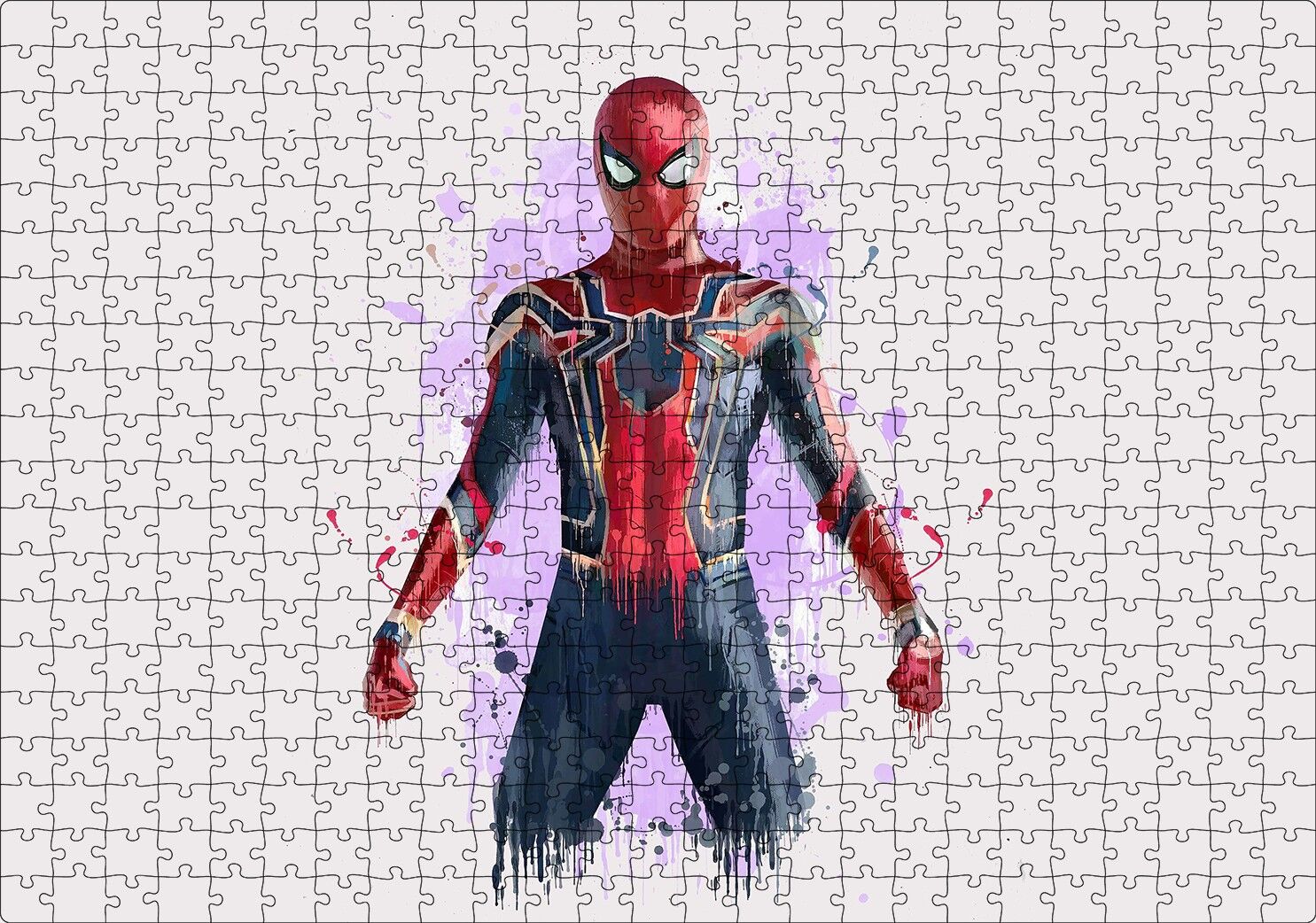 Spider Man Taslak Çizim Puzzle Yapboz MDF Ahşap 500 Parça 49 cm X 68 cm
