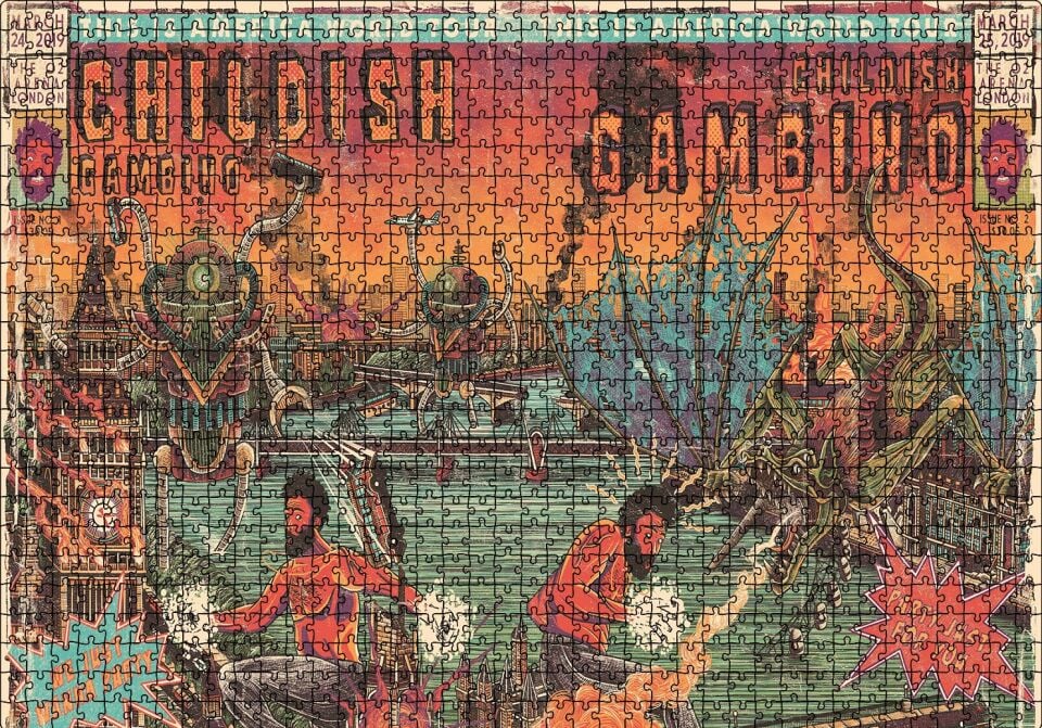 Childish Gambino Poster Puzzle Yapboz MDF Ahşap 1000 Parça 49 cm X 68 cm