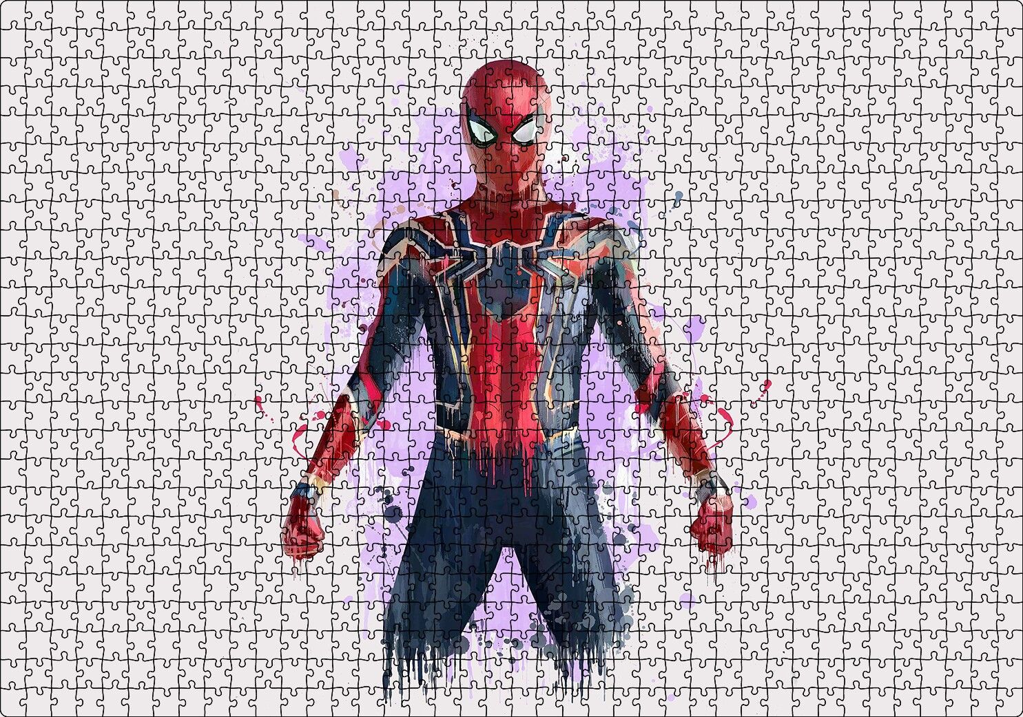 Spider Man Taslak Çizim Puzzle Yapboz MDF Ahşap 1000 Parça 49 cm X 68 cm