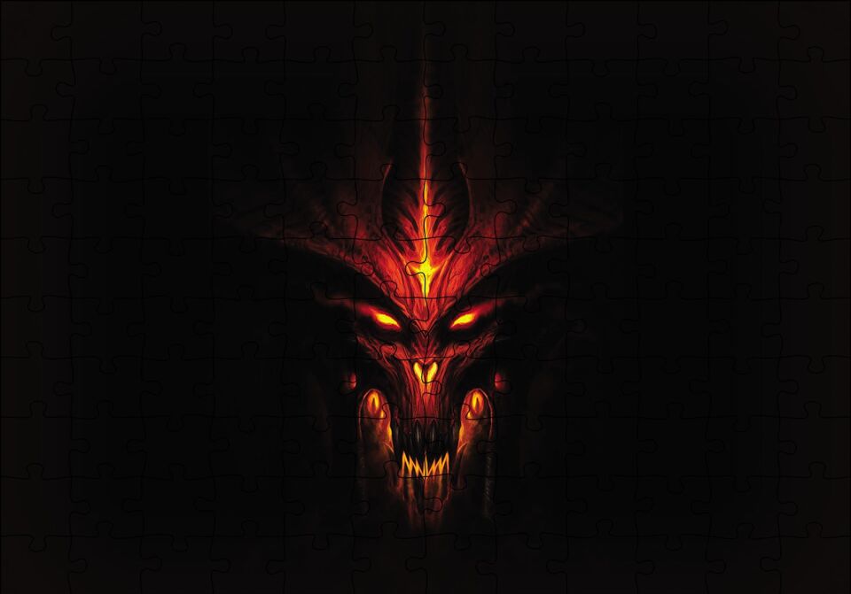 Diablo3-Evil Puzzle Yapboz MDF Ahşap 120 Parça 24 cm X 34 cm