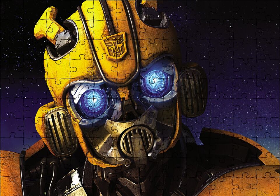 Bumblebee Görseli Puzzle Yapboz MDF Ahşap 120 Parça 24 cm X 34 cm