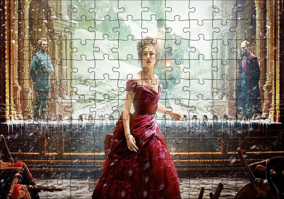 Anna Karenina Keira Knightley Puzzle Yapboz MDF Ahşap 120 Parça 24 cm X 34 cm