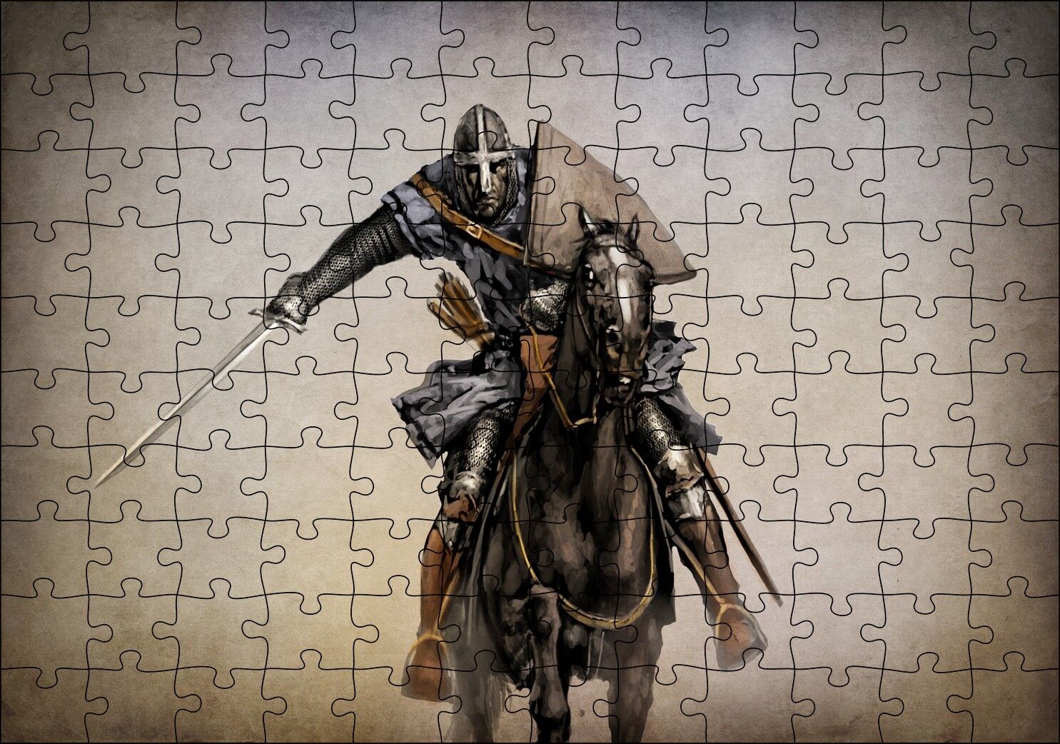 Mount And Blade Hype Games Görseli Puzzle Yapboz MDF Ahşap 120 Parça 24 cm X 34 cm