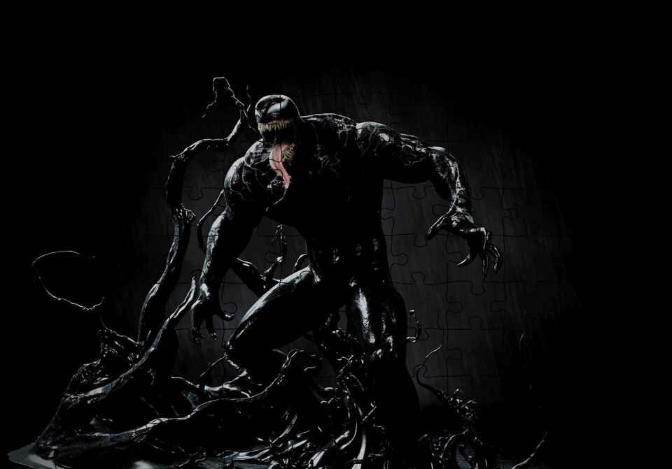 Venom Dark Black Artwork Puzzle Yapboz MDF Ahşap