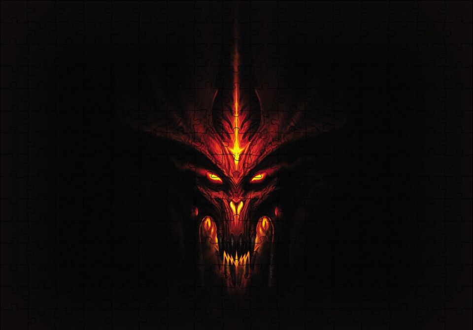 Diablo3-Evil Puzzle Yapboz MDF Ahşap 255 Parça 34 cm X 49 cm