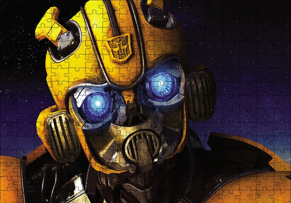 Bumblebee Görseli Puzzle Yapboz MDF Ahşap 255 Parça 34 cm X 49 cm