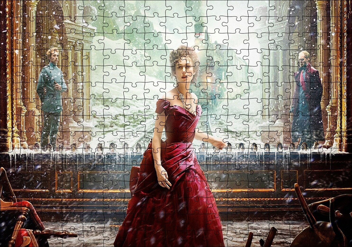 Anna Karenina Keira Knightley Puzzle Yapboz MDF Ahşap 255 Parça 34 cm X 49 cm