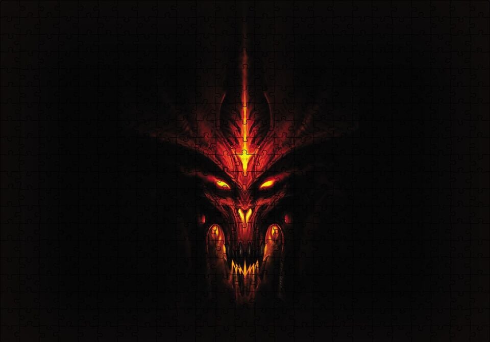 Diablo3-Evil Puzzle Yapboz MDF Ahşap 500 Parça 49 cm X 68 cm