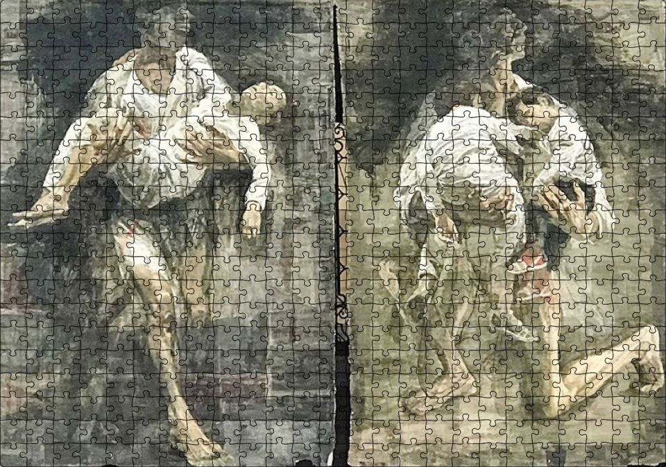 Kucakta Uyuyan Çocuklar Puzzle Yapboz MDF Ahşap 500 Parça 49 cm X 68 cm