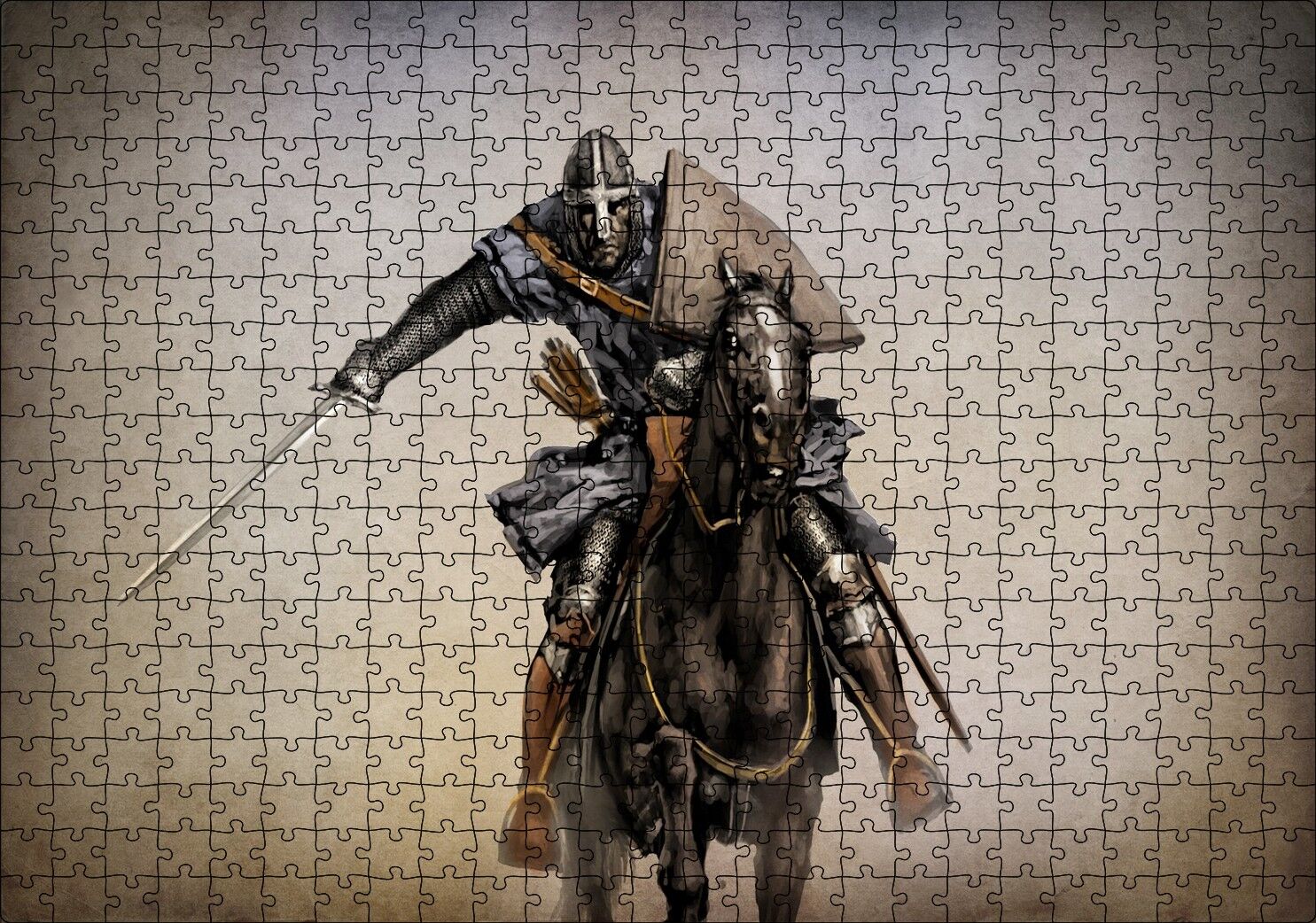 Mount And Blade Hype Games Görseli Puzzle Yapboz MDF Ahşap 500 Parça 49 cm X 68 cm