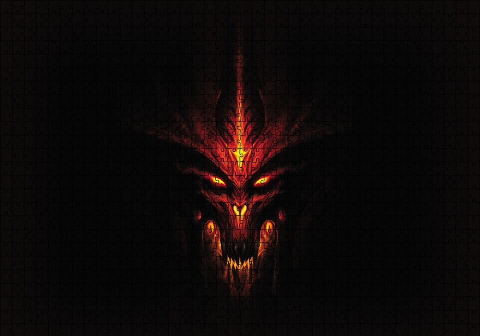 Diablo3-Evil Puzzle Yapboz MDF Ahşap 1000 Parça 49 cm X 68 cm