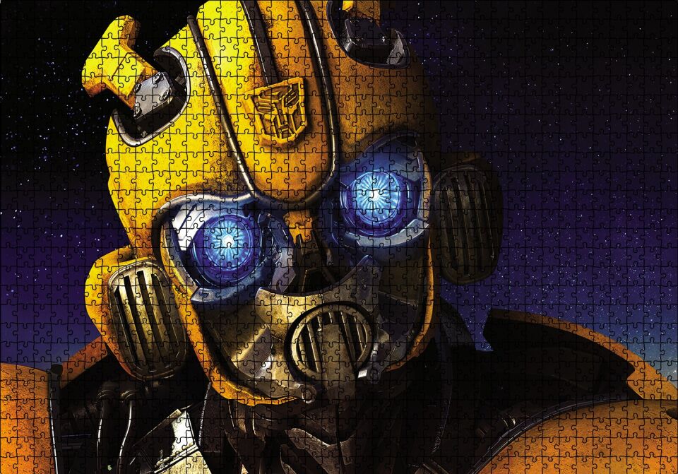 Bumblebee Görseli Puzzle Yapboz MDF Ahşap 1000 Parça 49 cm X 68 cm