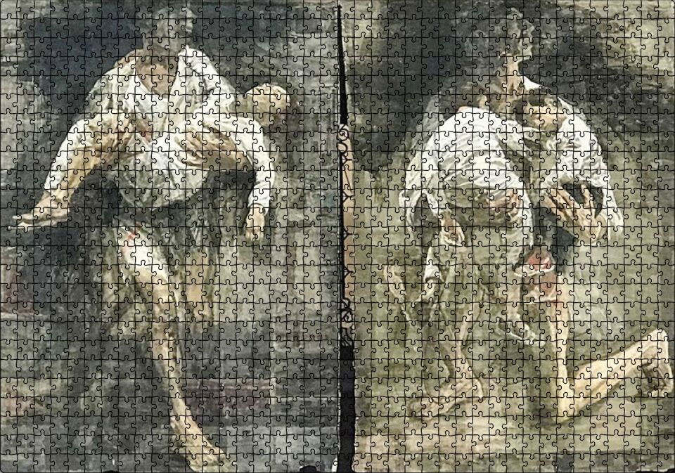Kucakta Uyuyan Çocuklar Puzzle Yapboz MDF Ahşap 1000 Parça 49 cm X 68 cm