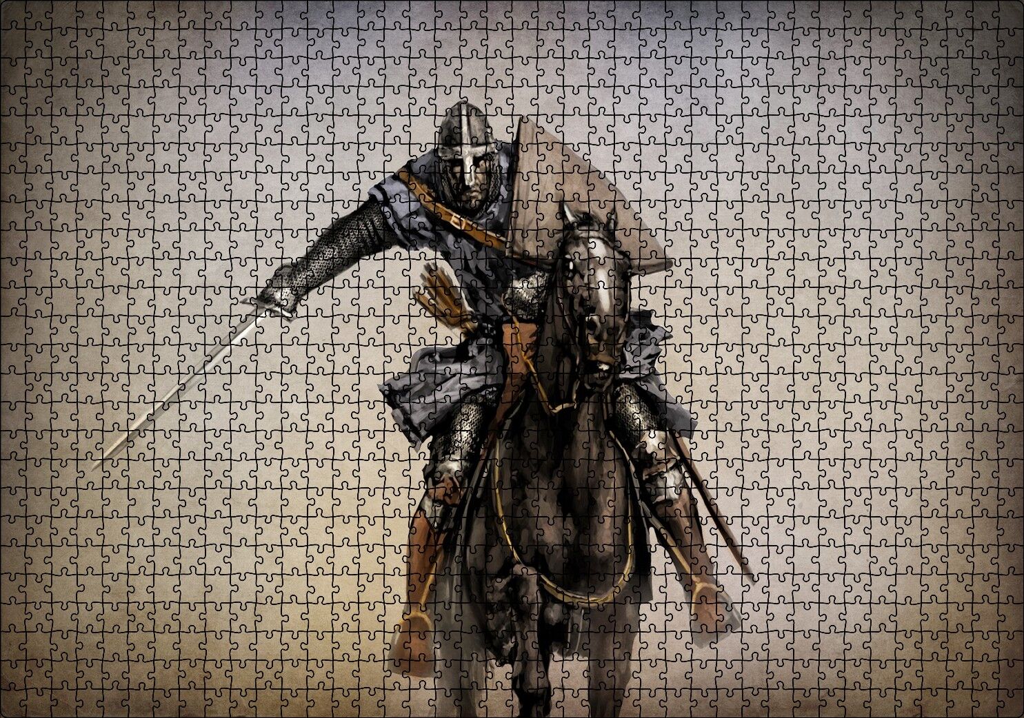 Mount And Blade Hype Games Görseli Puzzle Yapboz MDF Ahşap 1000 Parça 49 cm X 68 cm