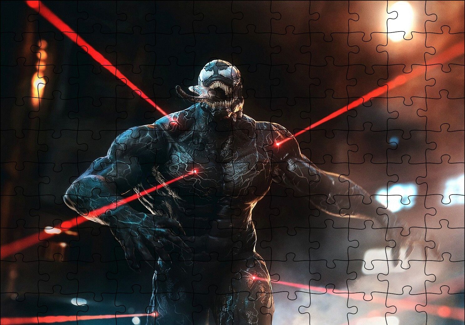 Venom Lazerler Puzzle Yapboz MDF Ahşap