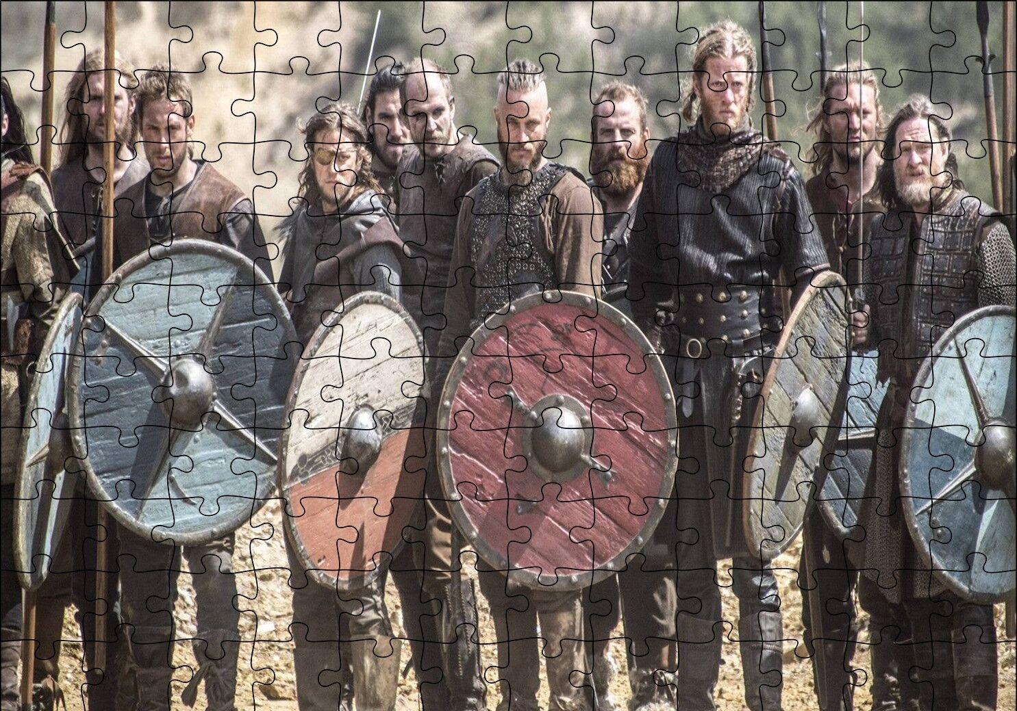 Viking Oyuncular Görseli Puzzle Yapboz MDF Ahşap 120 Parça 24 cm X 34 cm
