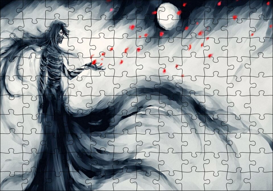 Mugetsu İchigo Sanat Görseli Puzzle Yapboz MDF Ahşap 120 Parça 24 cm X 34 cm