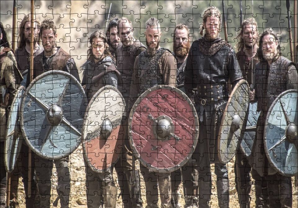 Viking Oyuncular Görseli Puzzle Yapboz MDF Ahşap 255 Parça 34 cm X 49 cm