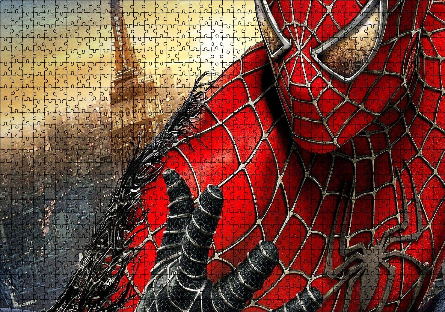 Spider Man Venom İstilası Puzzle Yapboz MDF Ahşap 1000 Parça 49 cm X 68 cm