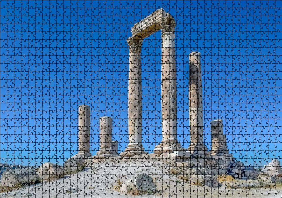 Herkül Tapınağı Kalıntıları Sütunlar Puzzle Yapboz MDF Ahşap 1000 Parça 49 cm X 68 cm