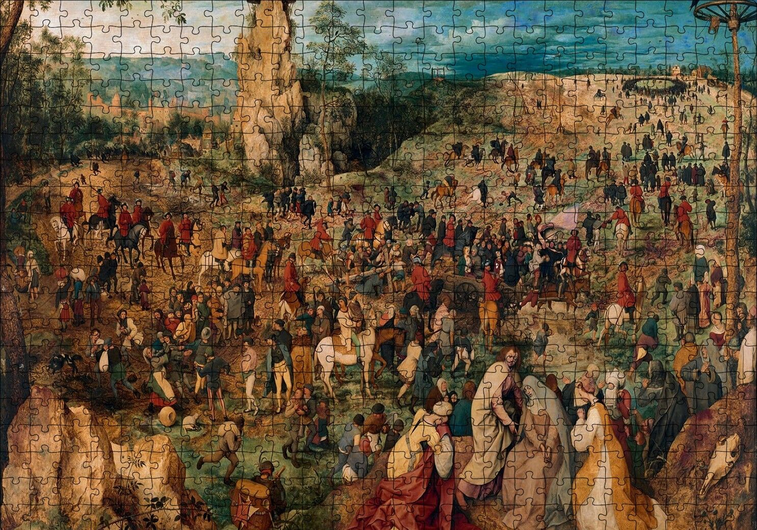 Dini Tablo Pieter Bruegel Puzzle Yapboz MDF Ahşap 500 Parça 49 cm X 68 cm