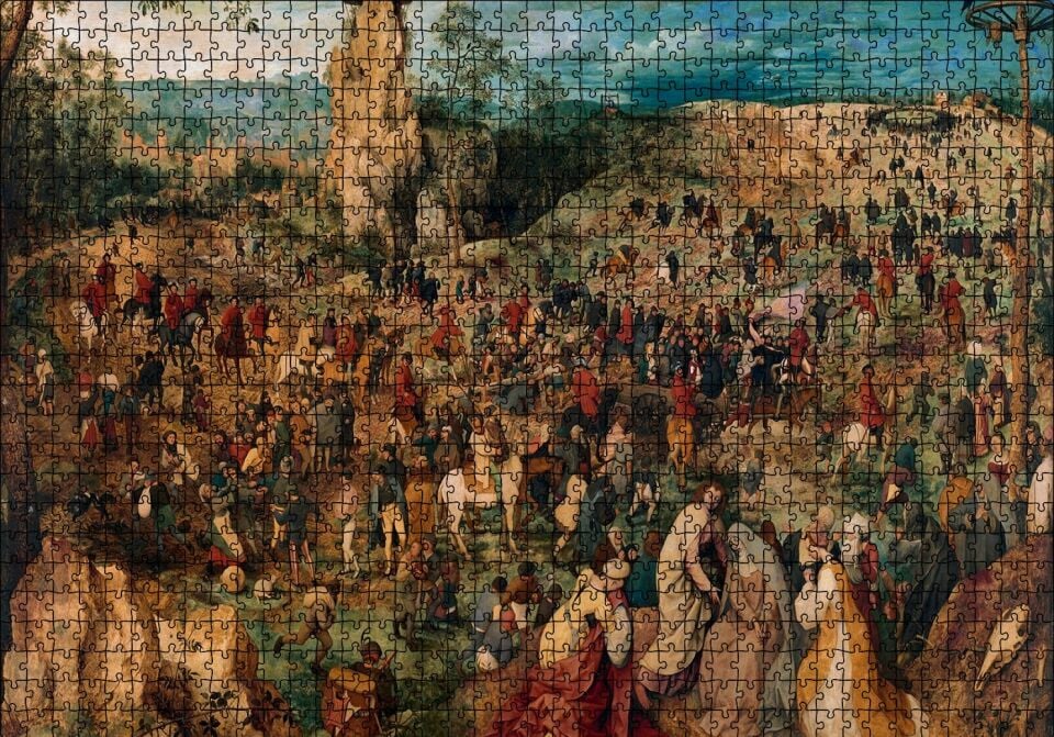 Dini Tablo Pieter Bruegel Puzzle Yapboz MDF Ahşap 1000 Parça 49 cm X 68 cm