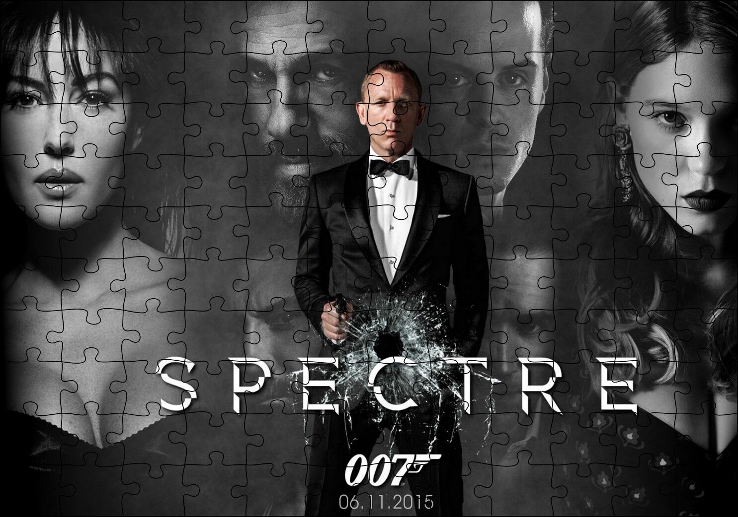 James Bond Spectre 007 Puzzle Yapboz MDF Ahşap