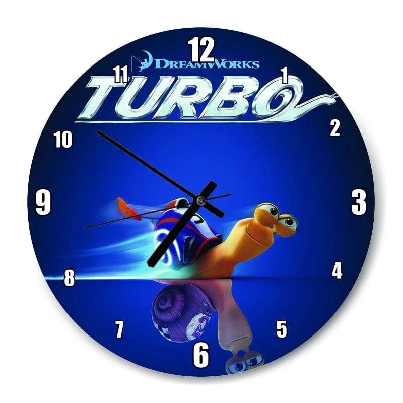 Turbo Film Posteri   Mdf Ahşap Duvar Saati 30 cm Çap