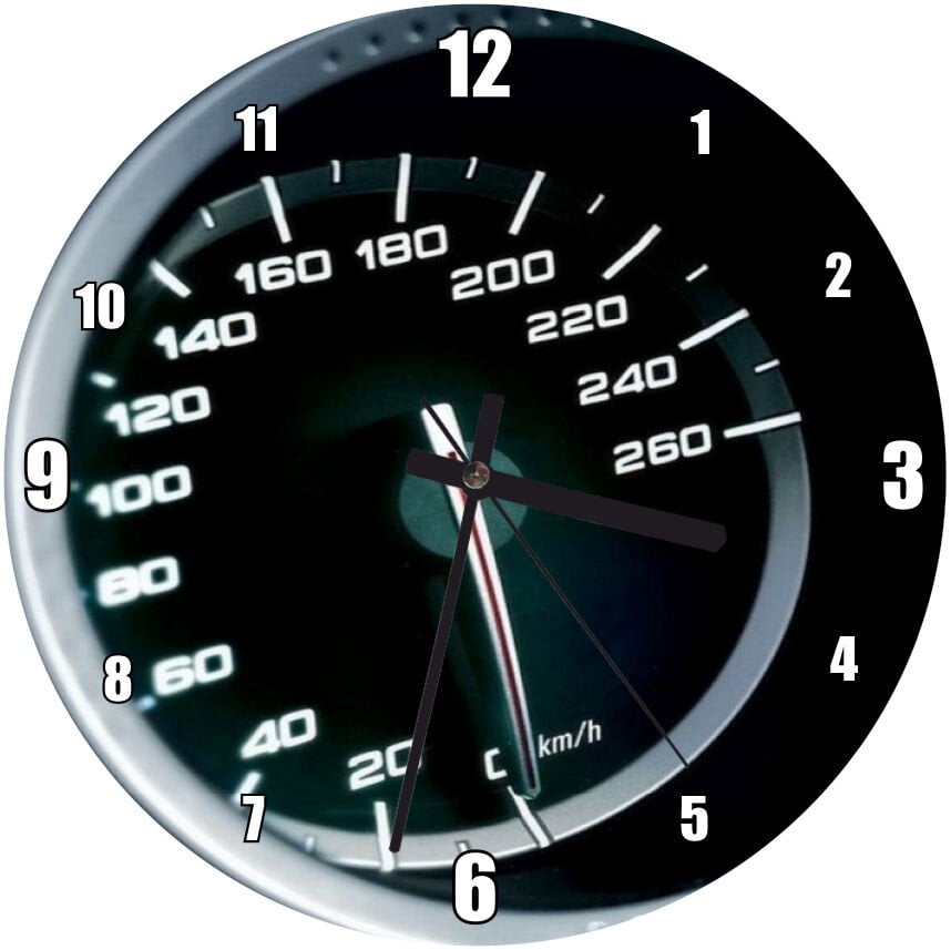 Alfa Romeo Hız Kadranı  Mdf Ahşap Duvar Saati