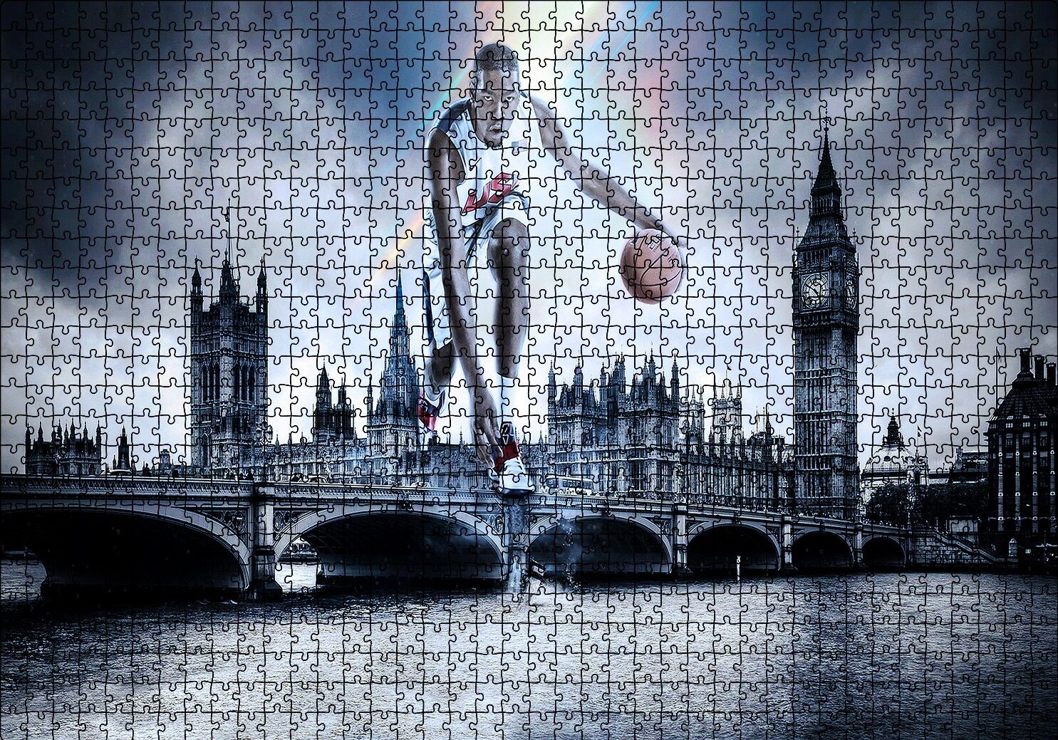 Kevin Durant İngiltere Körüleri Puzzle Yapboz MDF Ahşap 1000 Parça 49 cm X 68 cm