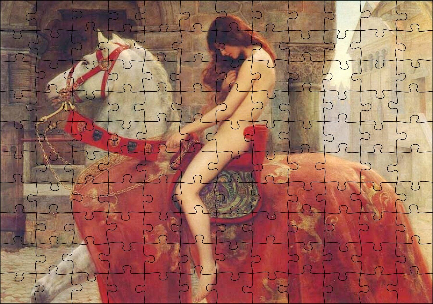 Tanrının Armağanı Lady Godiva Puzzle Yapboz MDF Ahşap