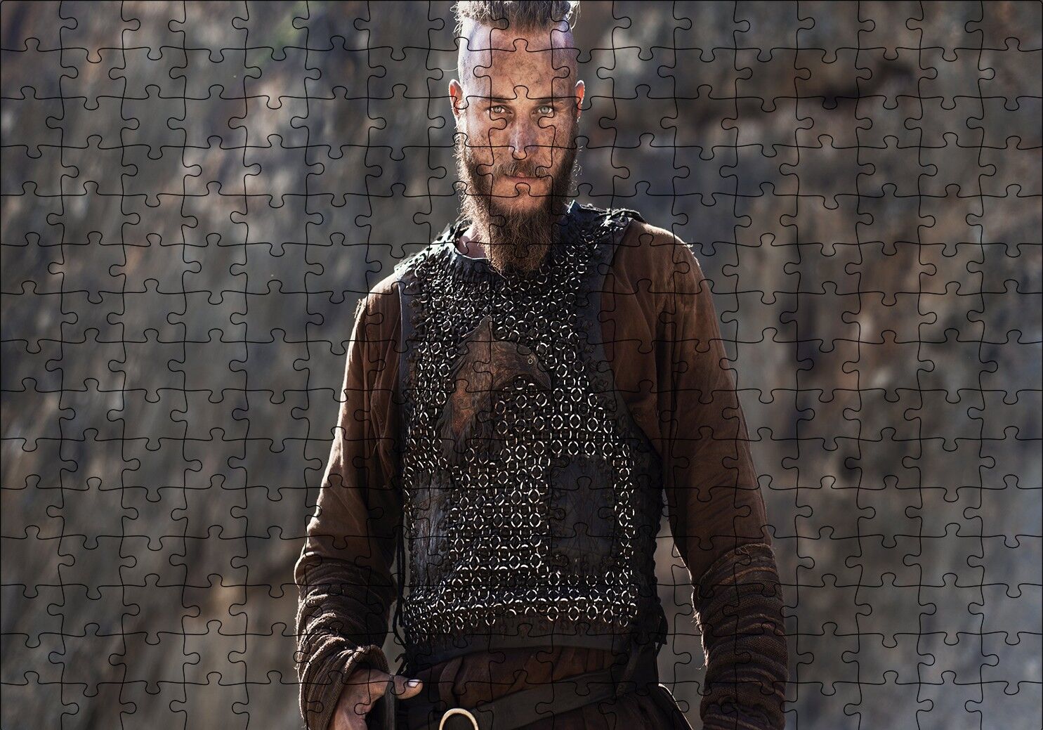 Viking Ragnar Lothbrok Puzzle Yapboz MDF Ahşap 255 Parça 34 cm X 49 cm