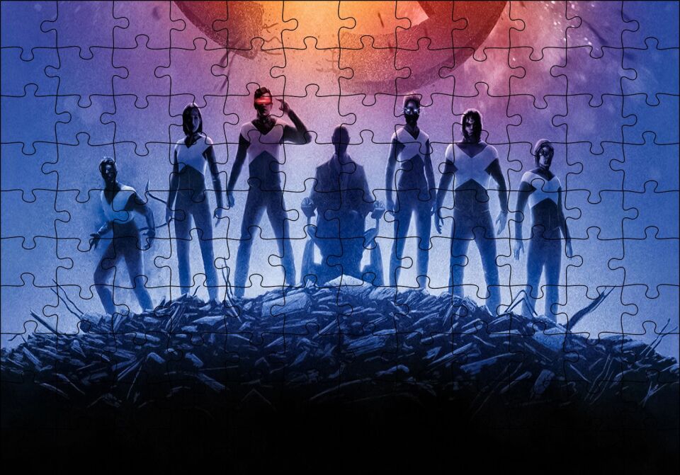 X Men Dark Phoenix Kahramanlar Puzzle Yapboz MDF Ahşap