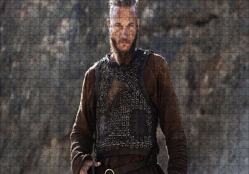 Viking Ragnar Lothbrok Puzzle Yapboz MDF Ahşap 500 Parça 49 cm X 68 cm