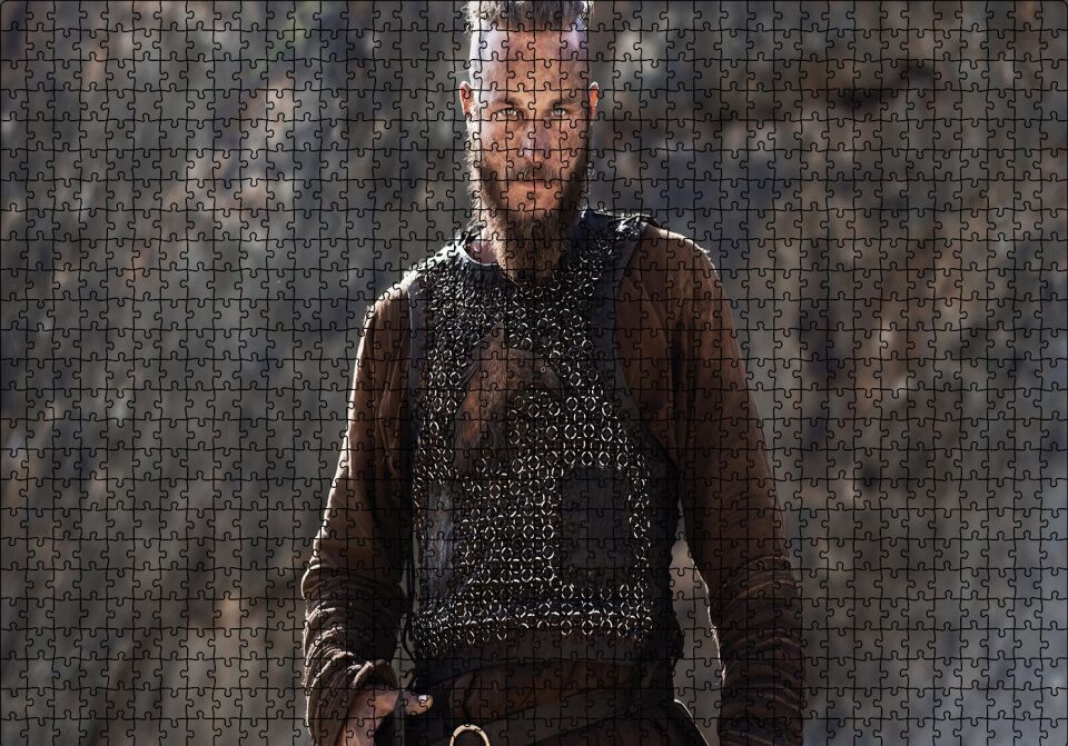Viking Ragnar Lothbrok Puzzle Yapboz MDF Ahşap 1000 Parça 49 cm X 68 cm
