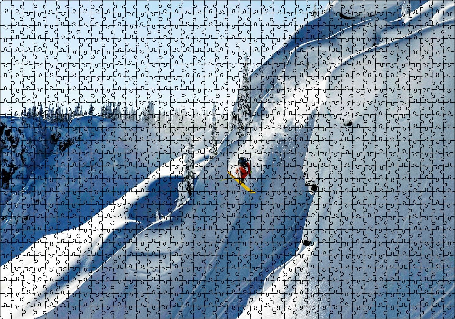 Alaskada Akrabotik Sporu Kayak Puzzle Yapboz MDF Ahşap 1000 Parça 49 cm X 68 cm