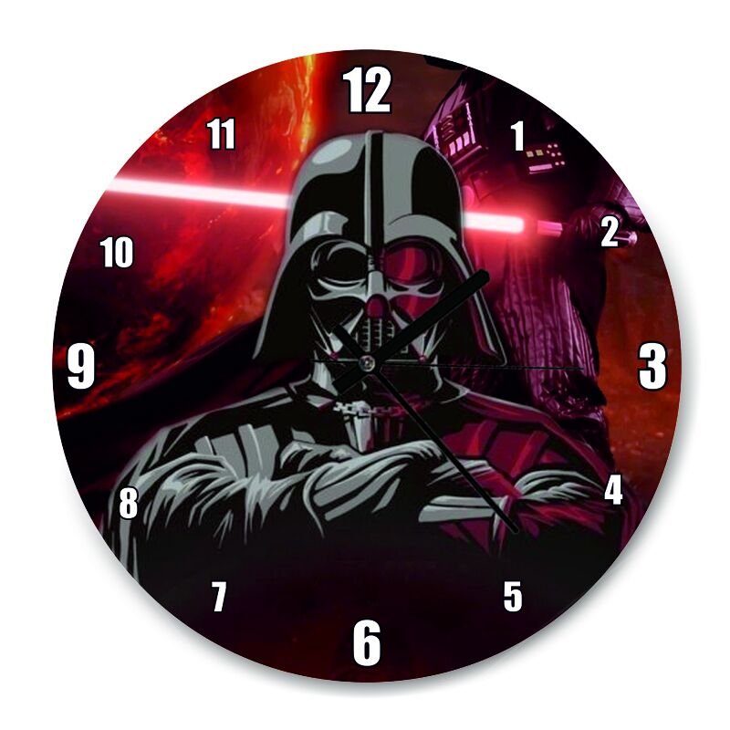 Star Wars Savaşçılar  Mdf Ahşap Duvar Saati 50 cm Çap